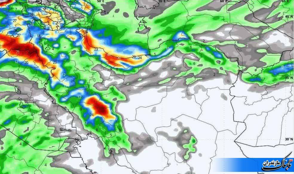 وضعیت جوی مازندران و متوسط دمای استان تا هفته آینده+ جداول و عکس