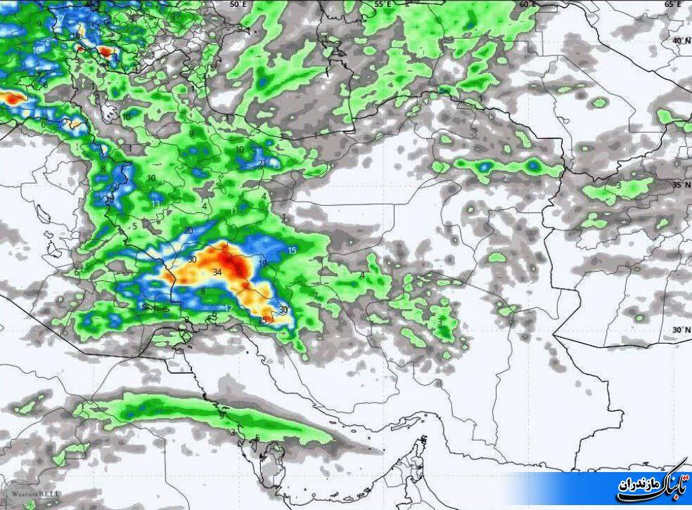 وضعیت جوی و متوسط دمای مازندران تا هفته آینده+ جداول