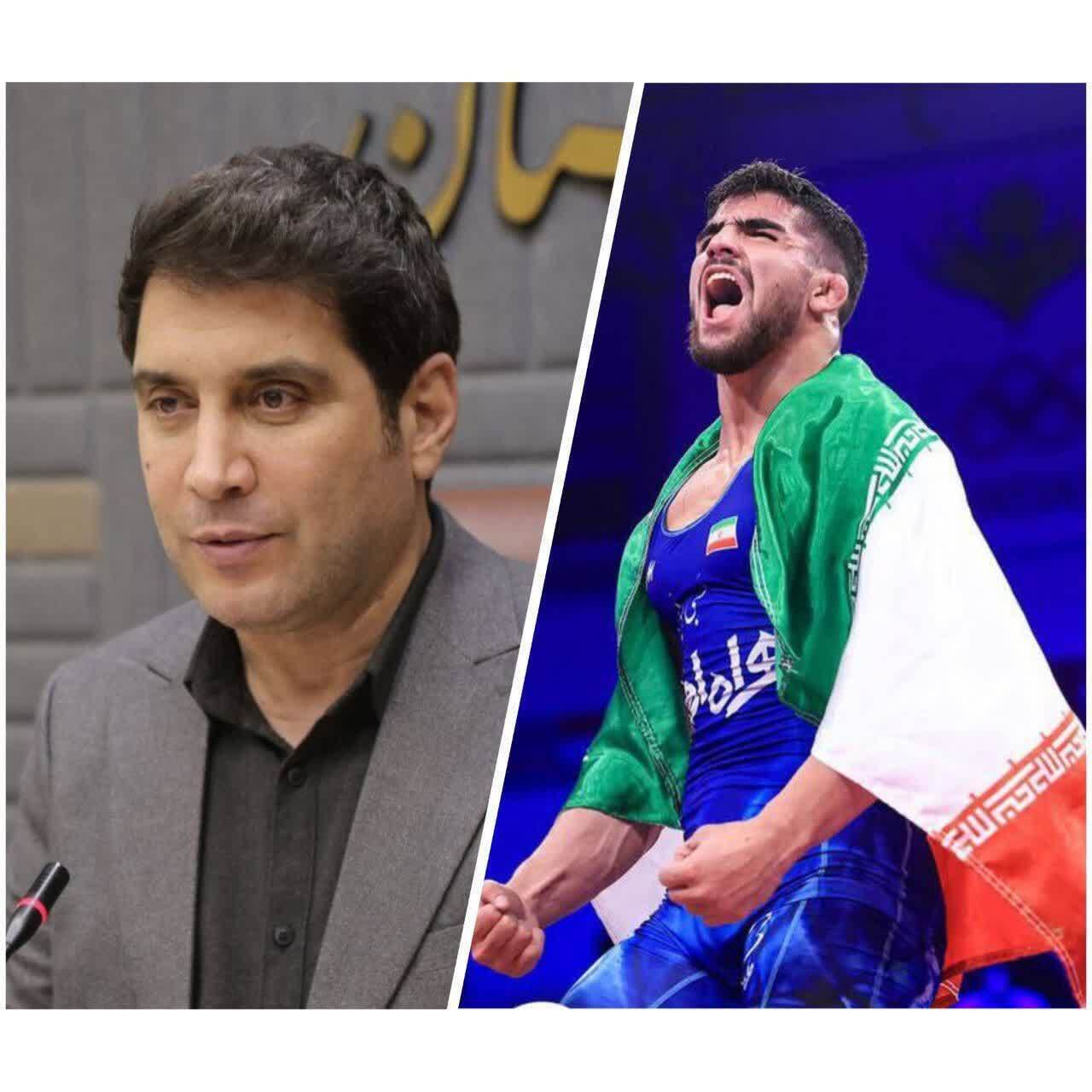 قهرمانی مبین عظیمی در کُشتی جهانی، نماد اراده و تلاش جوانان کردستانی است قهرمانی مبین عظیمی در کُشتی جهانی، نماد اراده و تلاش جوانان کردستانی است