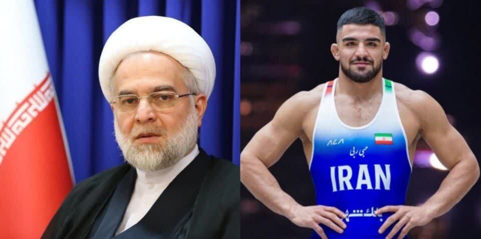 قهرمانی مبین عظیمی مایه افتخار ملت ایران است قهرمانی مبین عظیمی مایه افتخار ملت ایران است