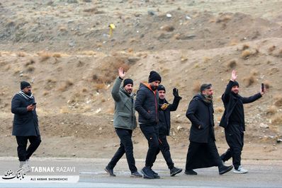 گزارش تصویری زائران پیاده عراقی