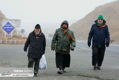 گزارش تصویری زائران پیاده عراقی